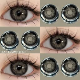 EYESHARE NEW 1pair Gray Contact Lens for Eyes Hybrid Natural Colorful Lenses 14.2mm Colorful Eyes Lenses Cosmetic Yearly Use