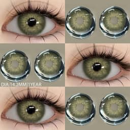 EYESHARE NEW 1pair Gray Contact Lens for Eyes Hybrid Natural Colorful Lenses 14.2mm Colorful Eyes Lenses Cosmetic Yearly Use