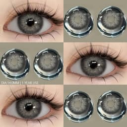 EYESHARE NEW 1pair Gray Contact Lens for Eyes Hybrid Natural Colorful Lenses 14.2mm Colorful Eyes Lenses Cosmetic Yearly Use