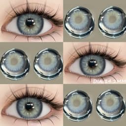 EYESHARE NEW 1pair Gray Contact Lens for Eyes Hybrid Natural Colorful Lenses 14.2mm Colorful Eyes Lenses Cosmetic Yearly Use