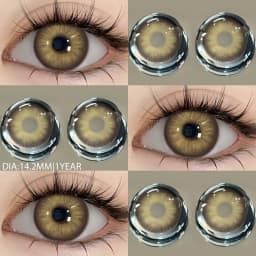 EYESHARE NEW 1pair Gray Contact Lens for Eyes Hybrid Natural Colorful Lenses 14.2mm Colorful Eyes Lenses Cosmetic Yearly Use