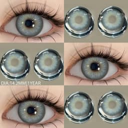 EYESHARE NEW 1pair Gray Contact Lens for Eyes Hybrid Natural Colorful Lenses 14.2mm Colorful Eyes Lenses Cosmetic Yearly Use