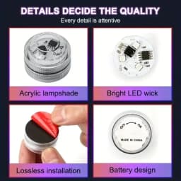 Wireless Adhesive LED Car Interior Ambient Light Remote Control Decor Auto Roof Foot Atmosphere Lamp Bicycle Tail Light