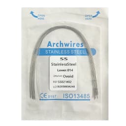 10pcs/pack Dental Arch Wires Orthodontic Super Elastic NITI Round Rectangle Archwire Lower/Upper 012/014/016/018/020/16x16/16x22