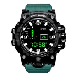 Fashion Men's Watch Sports Electronic Wristwatch Large Dial Multifunctional Waterproof Luminous Alarm Kids Male's Military Watch