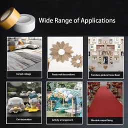 Super Thin Strong Fixation Double Sided Adhesive Tape Heavy Duty Translucent Mesh Waterproof Traceless Powerful Grid Carpet Tape