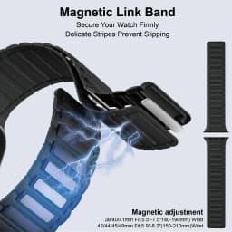 Magnetic Loop Strap for Apple Watch Bands 46mm 44mm 40mm 45mm 41mm 42mm Silicone Bracelet iWatch Series 12 11 10 9 SE Ultra 4 3