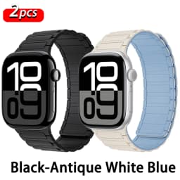 Magnetic Loop Strap for Apple Watch Bands 46mm 44mm 40mm 45mm 41mm 42mm Silicone Bracelet iWatch Series 12 11 10 9 SE Ultra 4 3