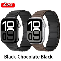 Magnetic Loop Strap for Apple Watch Bands 46mm 44mm 40mm 45mm 41mm 42mm Silicone Bracelet iWatch Series 12 11 10 9 SE Ultra 4 3