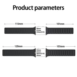 Magnetic Loop Strap for Apple Watch Bands 46mm 44mm 40mm 45mm 41mm 42mm Silicone Bracelet iWatch Series 12 11 10 9 SE Ultra 4 3