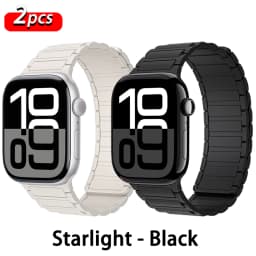 Magnetic Loop Strap for Apple Watch Bands 46mm 44mm 40mm 45mm 41mm 42mm Silicone Bracelet iWatch Series 12 11 10 9 SE Ultra 4 3