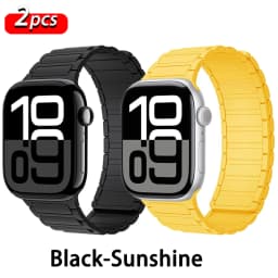 Magnetic Loop Strap for Apple Watch Bands 46mm 44mm 40mm 45mm 41mm 42mm Silicone Bracelet iWatch Series 12 11 10 9 SE Ultra 4 3