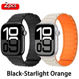 Magnetic Loop Strap for Apple Watch Bands 46mm 44mm 40mm 45mm 41mm 42mm Silicone Bracelet iWatch Series 12 11 10 9 SE Ultra 4 3