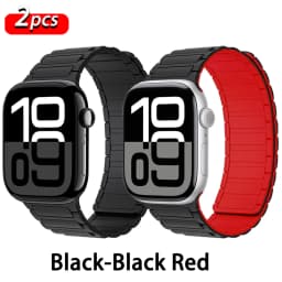Magnetic Loop Strap for Apple Watch Bands 46mm 44mm 40mm 45mm 41mm 42mm Silicone Bracelet iWatch Series 12 11 10 9 SE Ultra 4 3