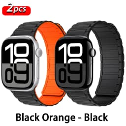 Magnetic Loop Strap for Apple Watch Bands 46mm 44mm 40mm 45mm 41mm 42mm Silicone Bracelet iWatch Series 12 11 10 9 SE Ultra 4 3