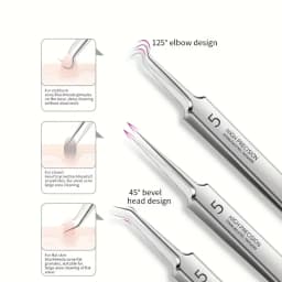 8-Piece Blackhead Remover Kit – Stainless Steel Blemish & Acne Extraction Tools – Professional Pimple Popper Set for All Skin