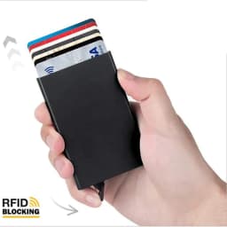 Rfid Smart Wallet Credit Card Holder Metal Thin Slim Men Women Wallet Pop Up Minimalist Small Cardholder Vallet Wallets for Men