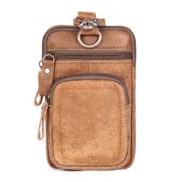 JOYIR Men's Leather Waist Bag Vintage Cowhide Leather Man Belt Pouch Casual Male Fanny Pack Waist Pack Phone Pouch New