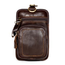 JOYIR Men's Leather Waist Bag Vintage Cowhide Leather Man Belt Pouch Casual Male Fanny Pack Waist Pack Phone Pouch New