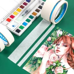 13M White Masking Tape 10mm-50mm Single Side Tape Oil Painting Art Painting Tape Watercolor Painting Tool Car Paintin