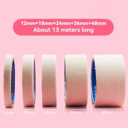 13M White Masking Tape 10mm-50mm Single Side Tape Oil Painting Art Painting Tape Watercolor Painting Tool Car Paintin