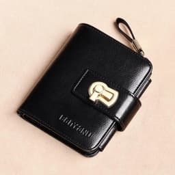 Fashion Women's Wallet Small Zipper Card Holder Coin Bag Large Capacity Cowhide Genuine Leather Purse for Girls Birthday Gifts