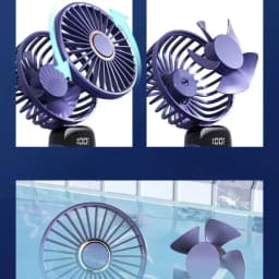 Portable Handheld Personal Rechargeable Fan LED Digital Display 90°Adjustable Rechargeable Fan , 5 Speed Wind Mini Aromatherapy