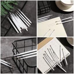10 Pcs/lot Stationery Signature Plastic Press Pens Core Replacement Lead Writing Tool Ballpoint Pen Refill