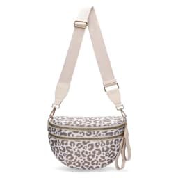 DOYOGI Black and White Checkered Spacious Bum Bag Crossbody Bags for Women Nylon Travel Essentials Mommy Bag Diaper Bag for Mom