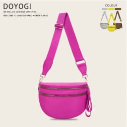 DOYOGI Black and White Checkered Spacious Bum Bag Crossbody Bags for Women Nylon Travel Essentials Mommy Bag Diaper Bag for Mom