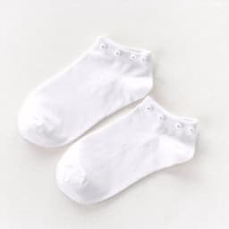 Women Socks Cotton Lovely Candy Color Imitation Pearl Women's Socks.Casual Ladies Girl's Short Female Socks Sox Hosiery