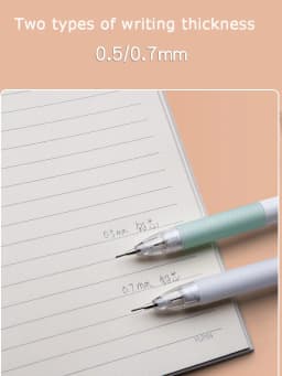 Mechanical Pencil 4 Colors Set 0.5/0.7MM Stationery School Supplies The Transparent Pen Clip Comes With An Eraser On The Top