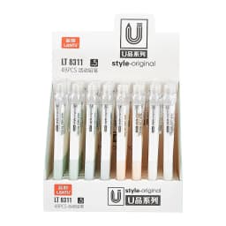 Mechanical Pencil 4 Colors Set 0.5/0.7MM Stationery School Supplies The Transparent Pen Clip Comes With An Eraser On The Top
