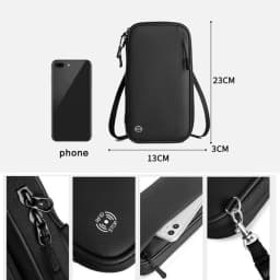 Travel Wallet Passport Card Holder Crossbody Shoulder Organizer Bag Abroad Ticket Document Protection Cover Hanging Neck Pouch