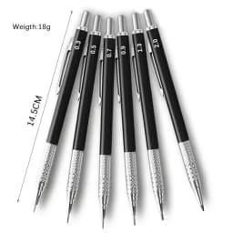 Metal Mechanical Pencil Large capacity Lead Refills Set 0.3, 0.5, 0.7, 0.9 2.0 Mechanical Pencils for Writing Drawing Sketching