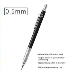 Metal Mechanical Pencil Large capacity Lead Refills Set 0.3, 0.5, 0.7, 0.9 2.0 Mechanical Pencils for Writing Drawing Sketching