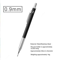 Metal Mechanical Pencil Large capacity Lead Refills Set 0.3, 0.5, 0.7, 0.9 2.0 Mechanical Pencils for Writing Drawing Sketching