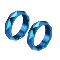 Anime Game Arknights Rings Amiya Blue Rhombus Stainless Steel Unisex Ring Jewelry Props Accessories Gifts