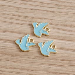 10pcs 13*11mm 4 Color Peace Dove Charms for Jewelry DIY Enamel Pigeon Bird Charms Necklaces Pendants Earrings Accessories Making