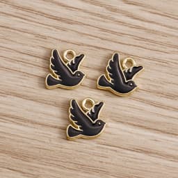 10pcs 13*11mm 4 Color Peace Dove Charms for Jewelry DIY Enamel Pigeon Bird Charms Necklaces Pendants Earrings Accessories Making