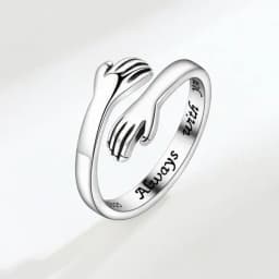 Korean Style Angel Wings Ring Adjustable Rhinestone Finger Rings For Women Silver Color Female Party Birthday Jewelry Gift