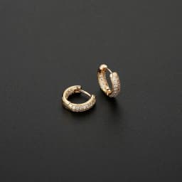 New Fashion Dazzling Hoop Earrings Golden Crystal Stud Huggies Luxury Charming Earring Piercing Jewelry For Women Gifts