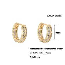 New Fashion Dazzling Hoop Earrings Golden Crystal Stud Huggies Luxury Charming Earring Piercing Jewelry For Women Gifts