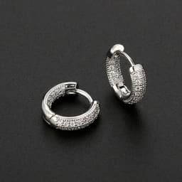 New Fashion Dazzling Hoop Earrings Golden Crystal Stud Huggies Luxury Charming Earring Piercing Jewelry For Women Gifts