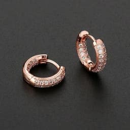 New Fashion Dazzling Hoop Earrings Golden Crystal Stud Huggies Luxury Charming Earring Piercing Jewelry For Women Gifts