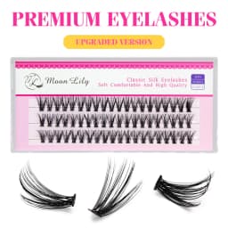Moonlily 60 Bundles Luxury Thick Cluster EyeLashes Extension 3D Russian Volume Grafting Fake False 20D 30D Mink Eyelash Bunche
