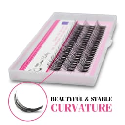 Moonlily 60 Bundles Luxury Thick Cluster EyeLashes Extension 3D Russian Volume Grafting Fake False 20D 30D Mink Eyelash Bunche