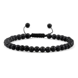 Adjustable Mini Natural Stone Lava Tiger Eye Beaded Bracelets & Bangle for Women Men Chakra Beads Braided Bracelet Charm Jewelry