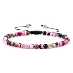Adjustable Mini Natural Stone Lava Tiger Eye Beaded Bracelets & Bangle for Women Men Chakra Beads Braided Bracelet Charm Jewelry