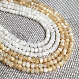 Natural Shell Beading Round Mother of Pearl Loose Beads Isolation Beads for Jewelry Making DIY for Bracelet Necklace Accessories